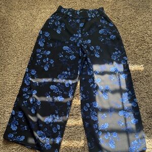 Express Black and Blue Tie-Dye Pants